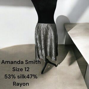 Amanda Smith Silk Blend Skirt